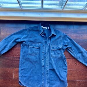 Vintage L.L. Bean Blue Button-Up Shirt – Soft Cotton – Classic Fit – Long Sleeve